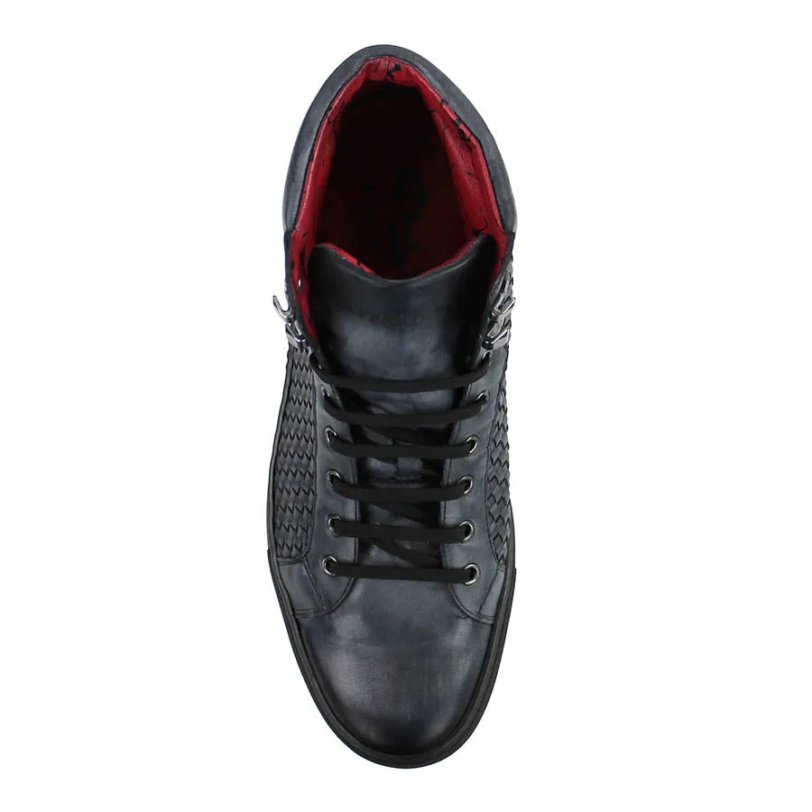 Jeffery West - Apolo Hi-Top Trainers in Ash