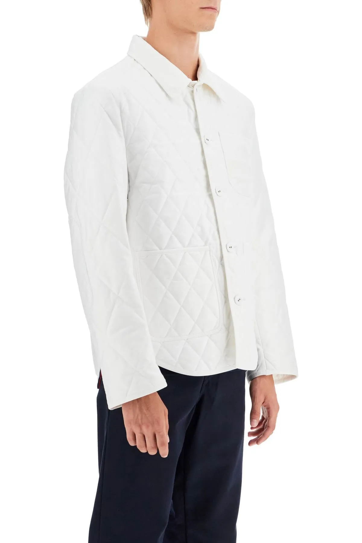 lightweight quilted cotton jacket MJD110Y 03634 WHITE