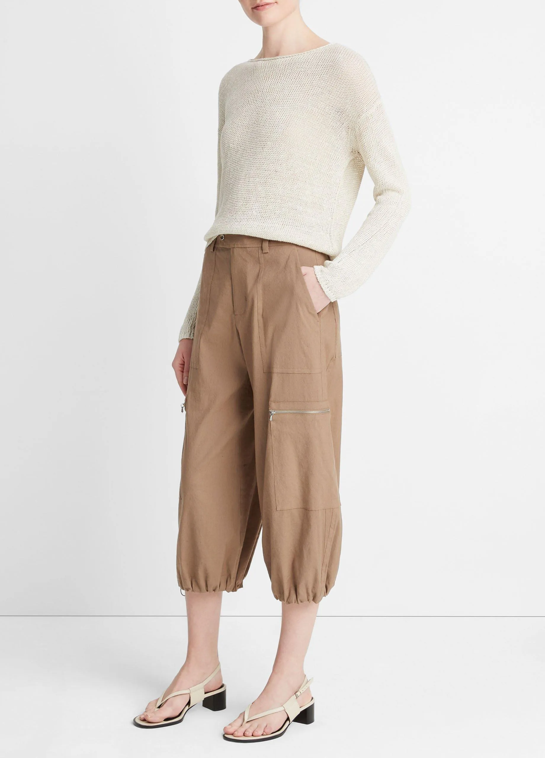 Low-Rise Cropped Parachute Pant