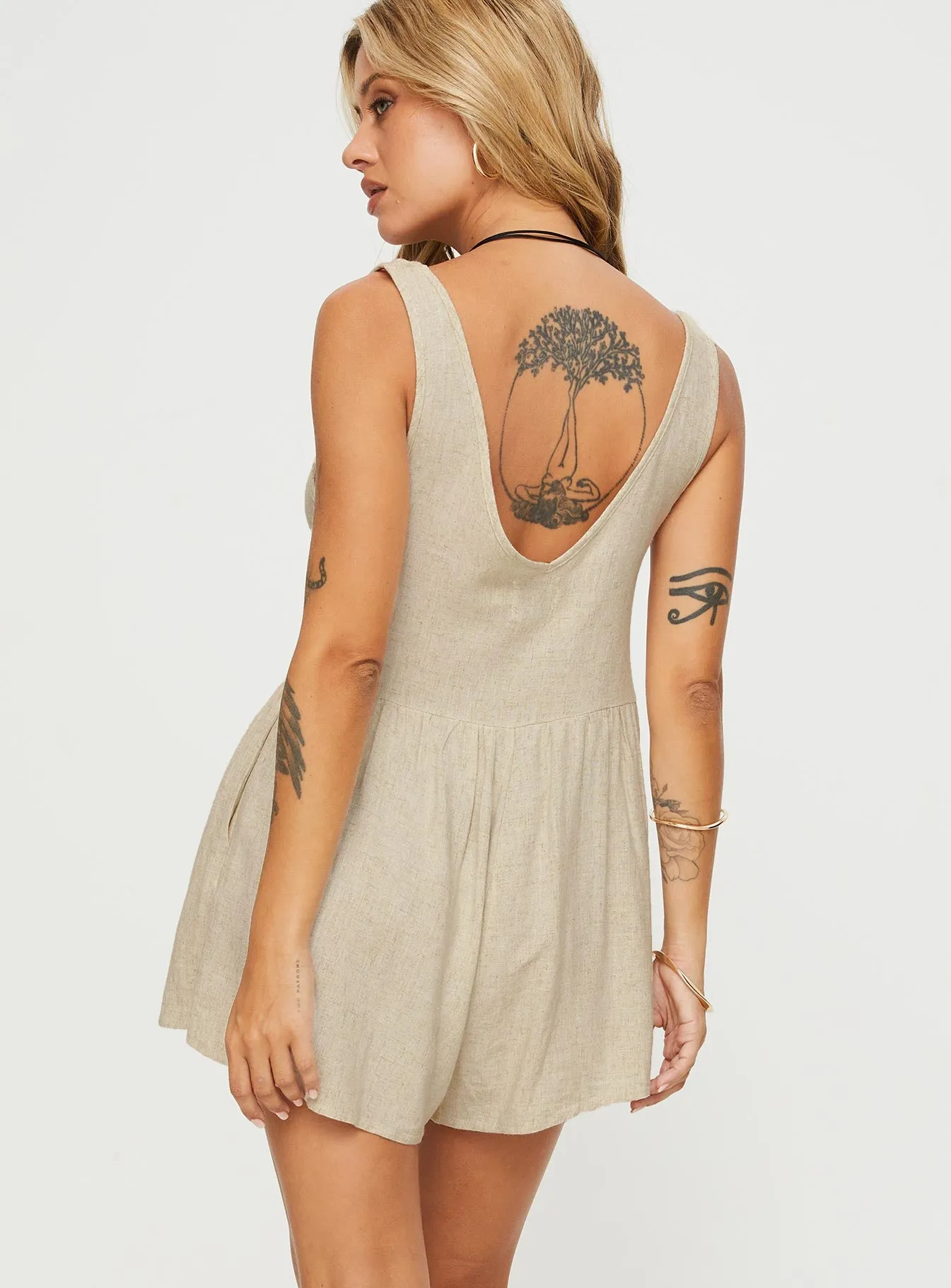 Mackellar Playsuit Beige