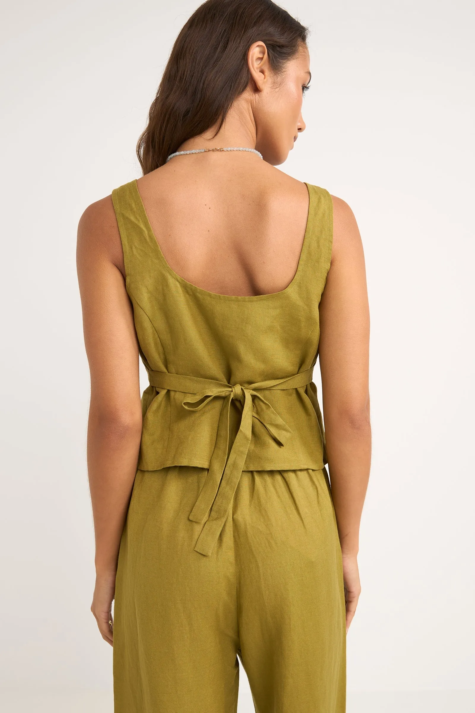 Maya Vest Top Olive