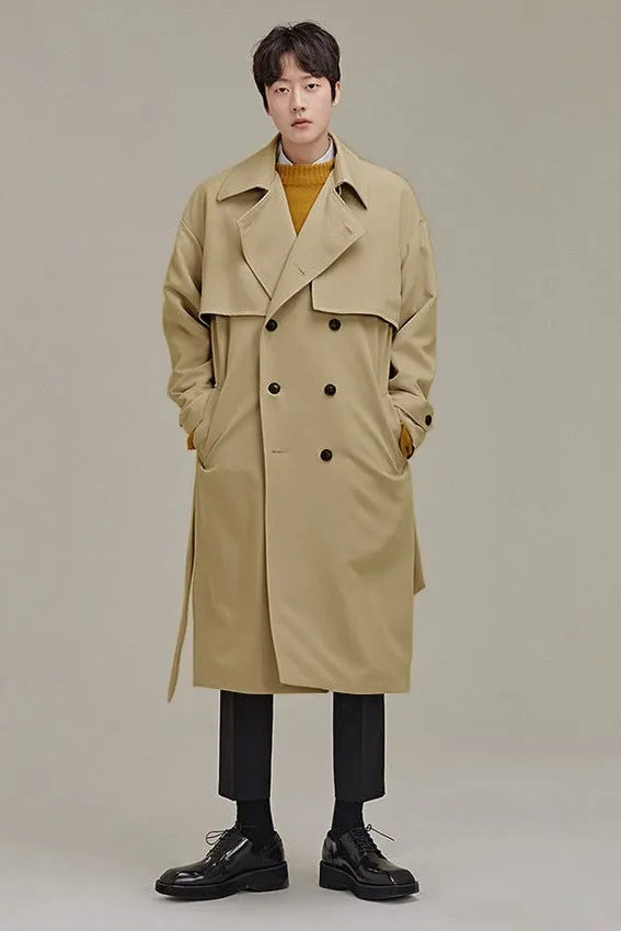 Men's Double Breasted Trench Coat