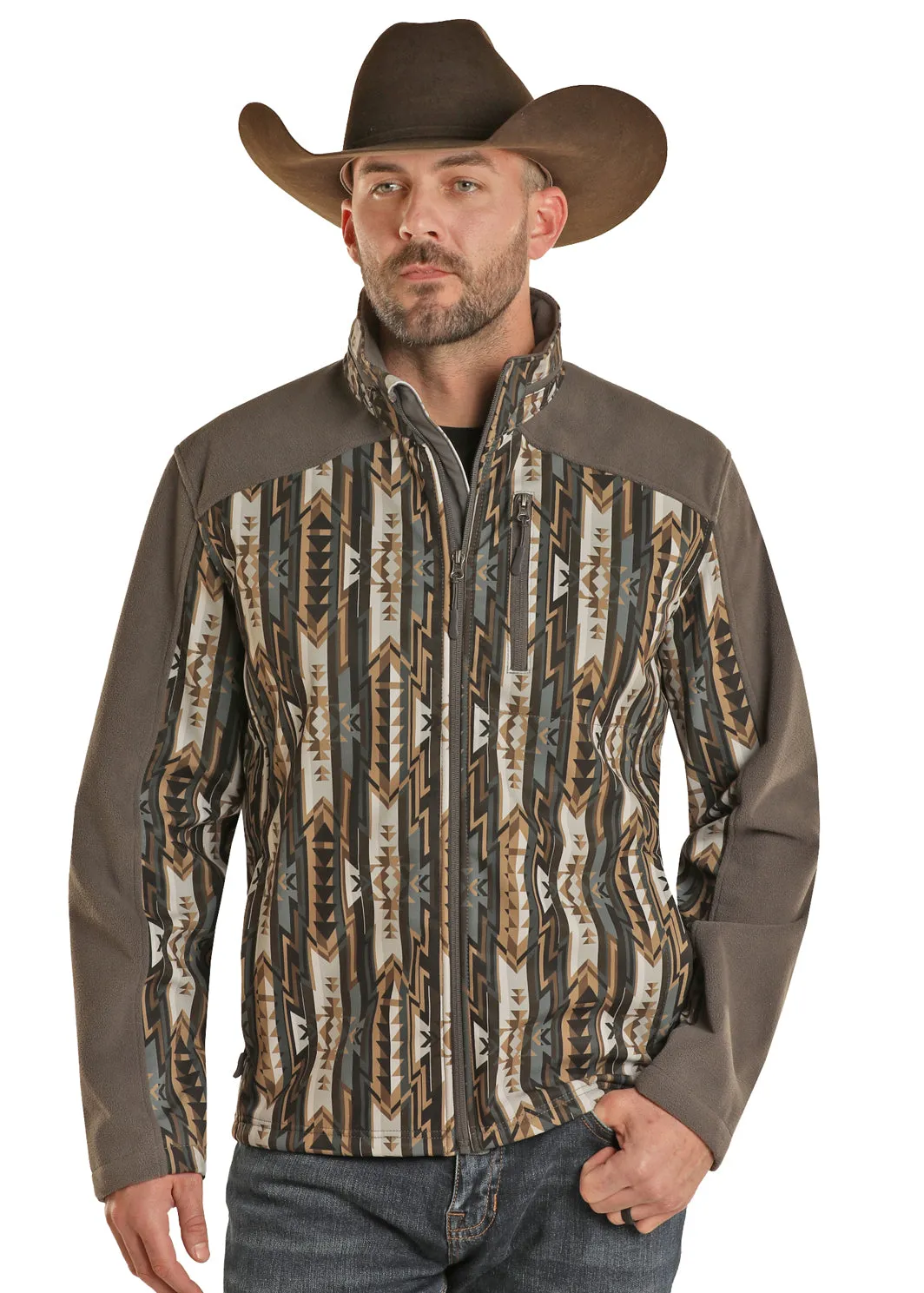 Men's Powder River Aztec Softshell Jacket #DM92C01489