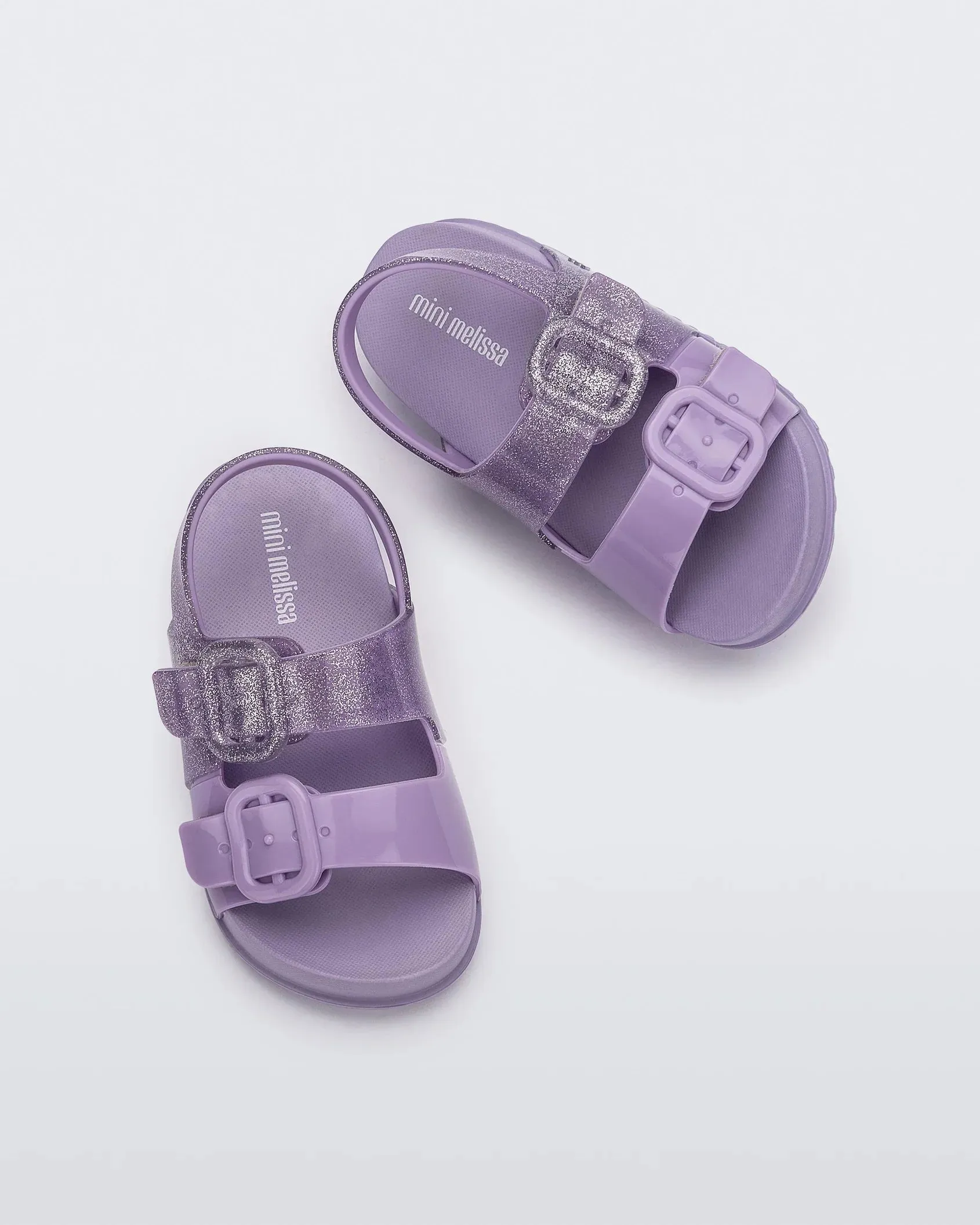 Mini Melissa Cozy Sandals - Lilac Glitter