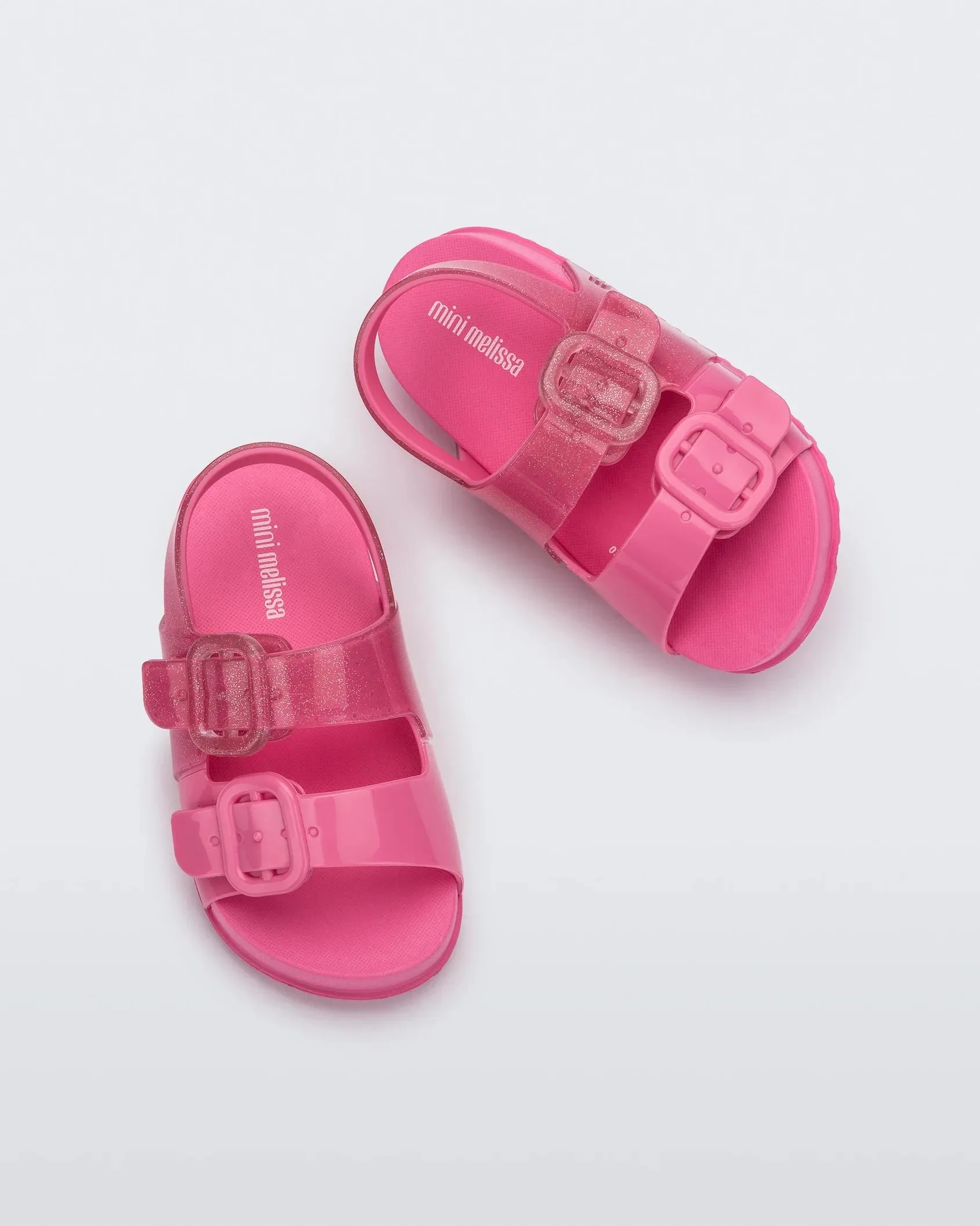 Mini Melissa Cozy Sandals- Pink Glitter