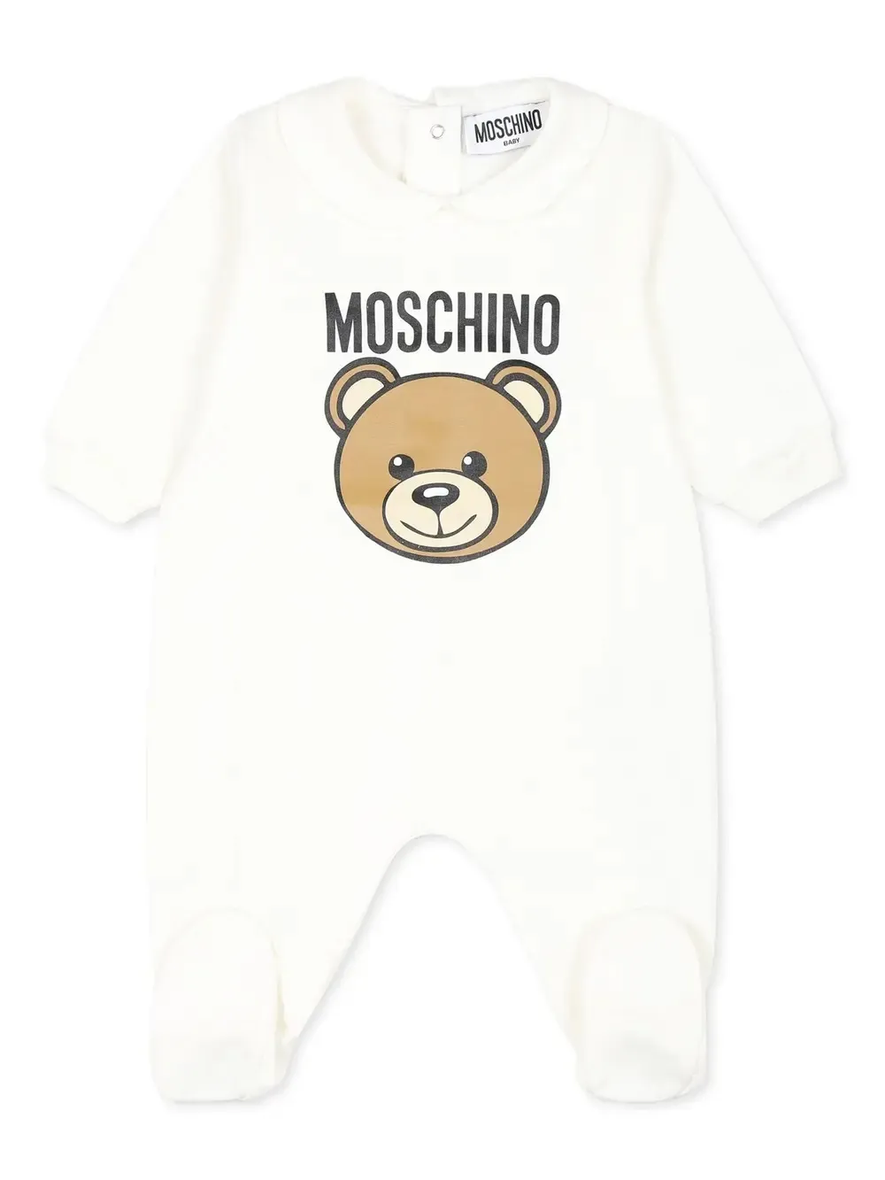 MOSCHINO KIDS White Teddy Bear Playsuit