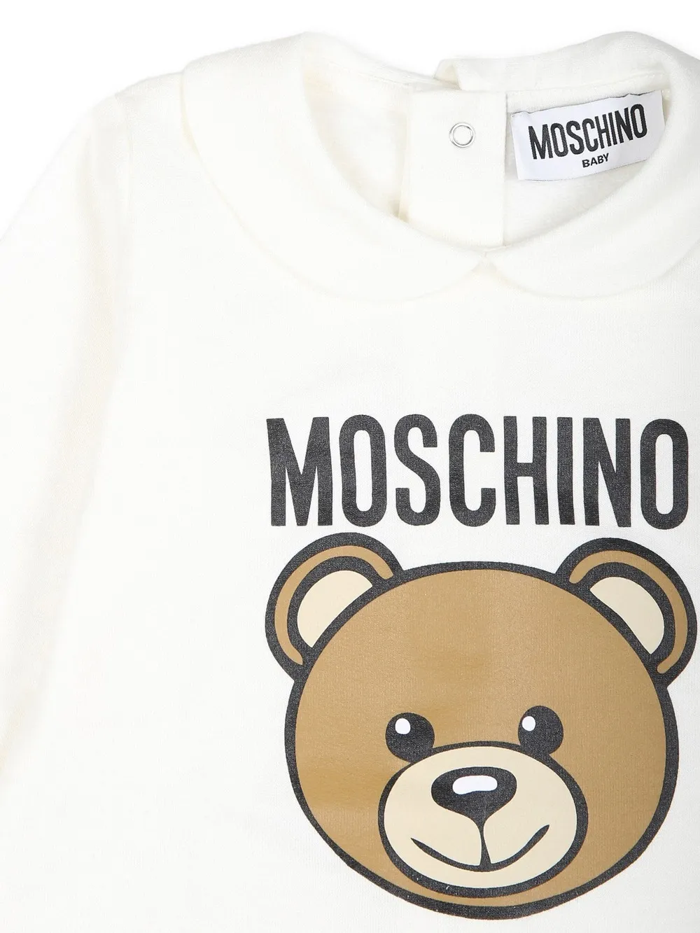 MOSCHINO KIDS White Teddy Bear Playsuit