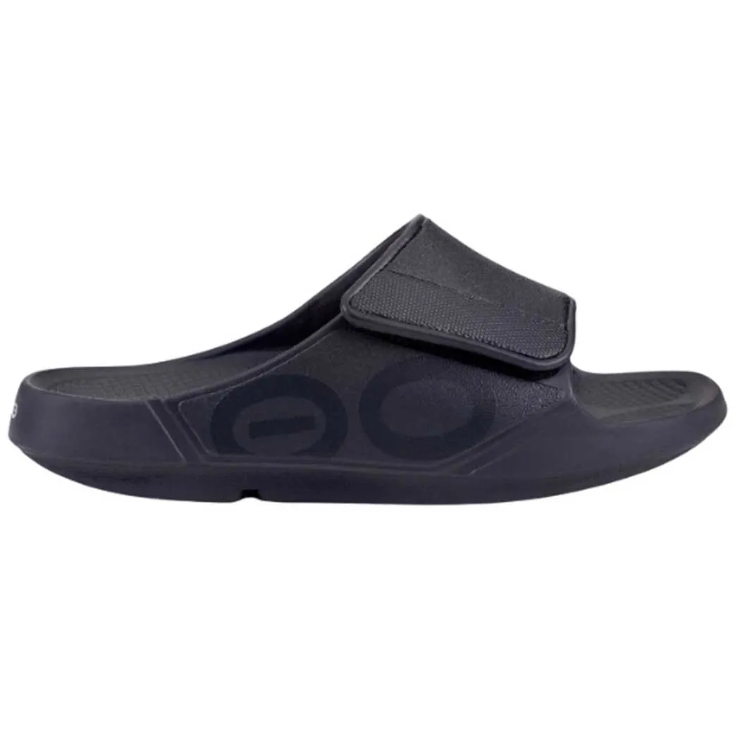 Oofos Ooah Sport Flex Slide Sandal Black Matte (Unisex)