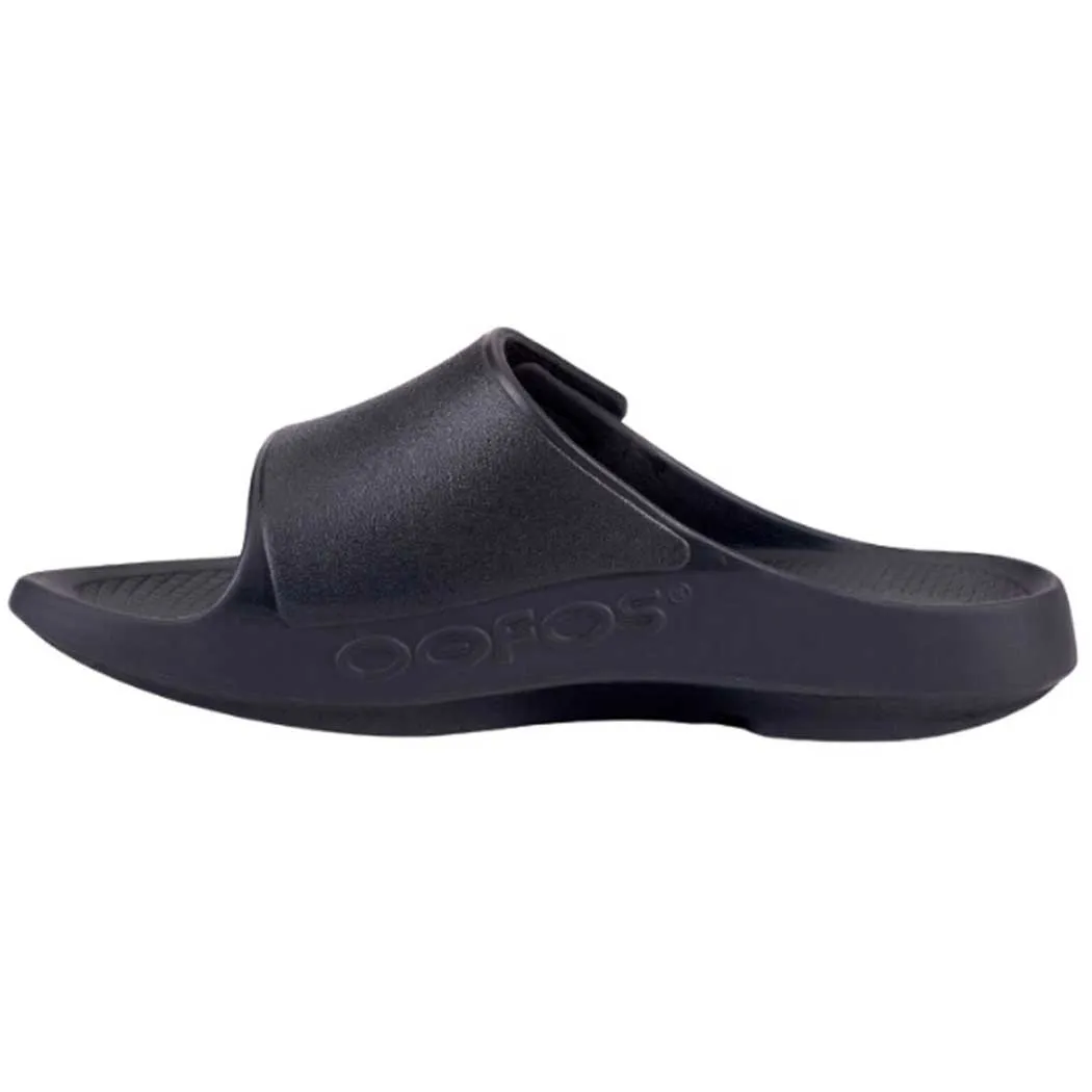 Oofos Ooah Sport Flex Slide Sandal Black Matte (Unisex)