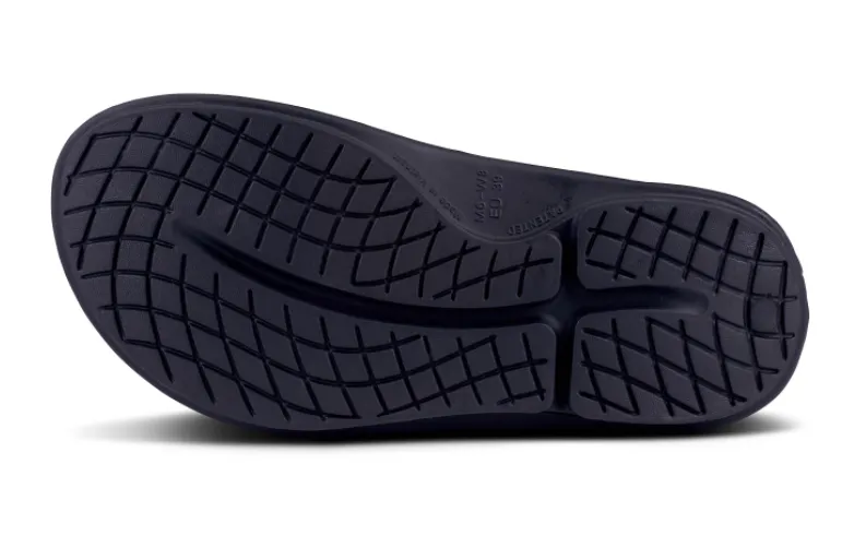 Oofos Unisex Ooahh (1550) Sport Flex Sandal- Black/Gray