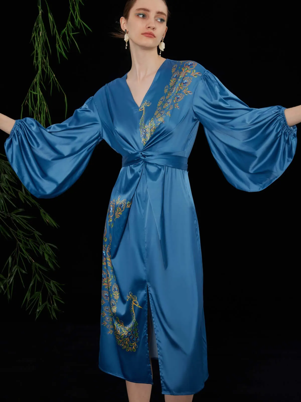 Oriental Peacock Lantern Dress