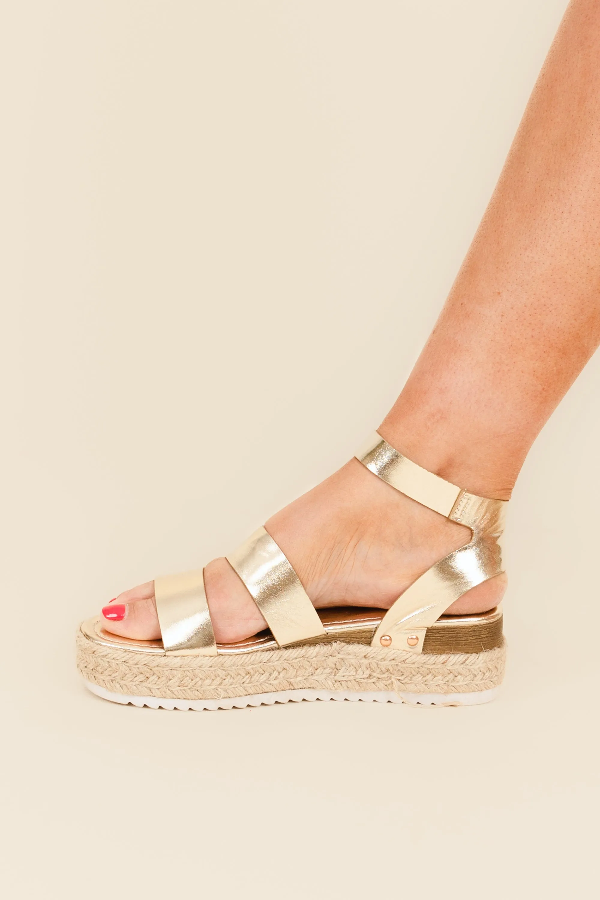 Outshine The Competition Sandals, Gold