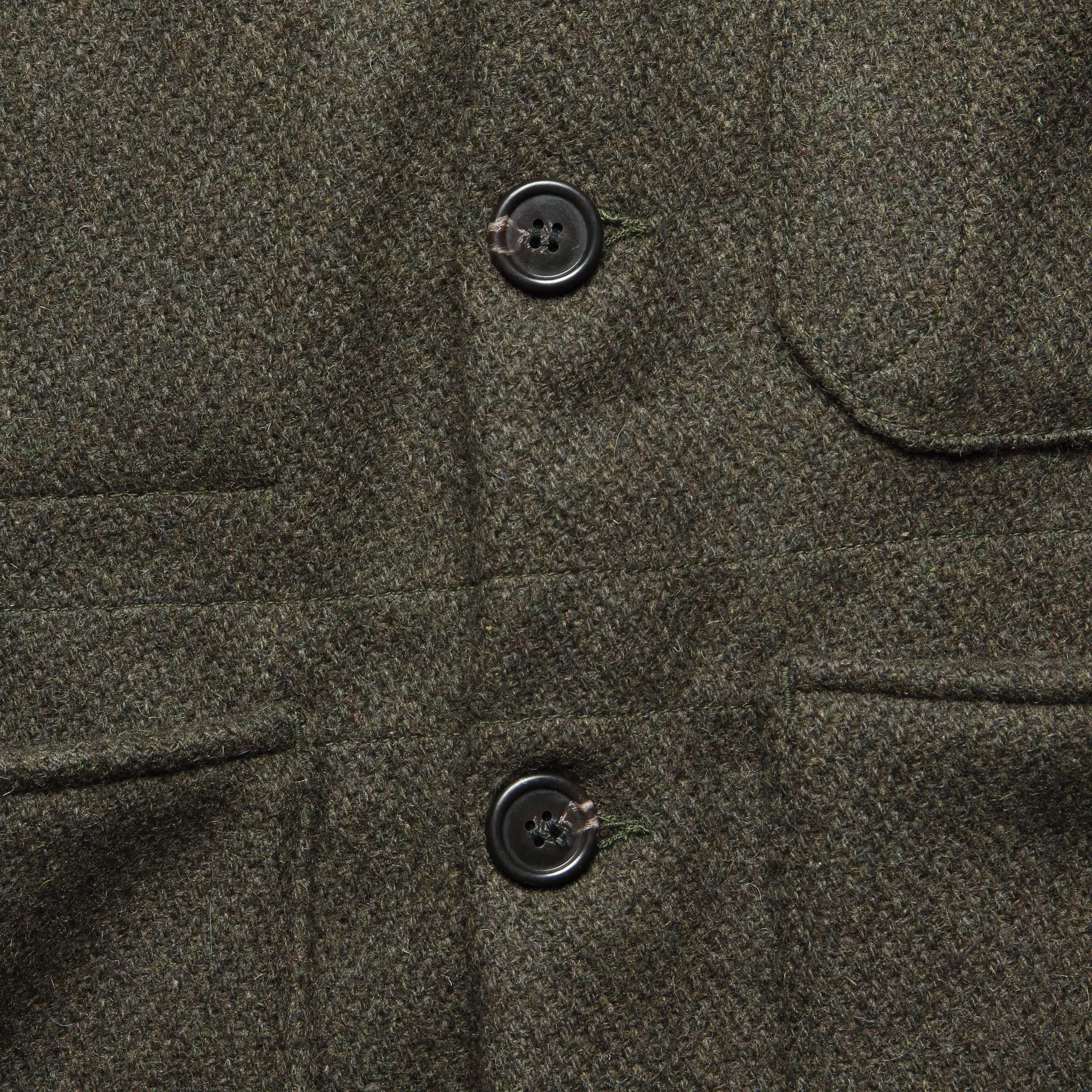 Pine Blended Wool Explorer Blazer - Olive