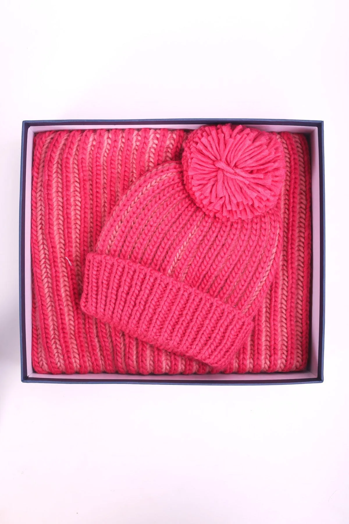 Pink Snood And Hat Boxed Gift Set