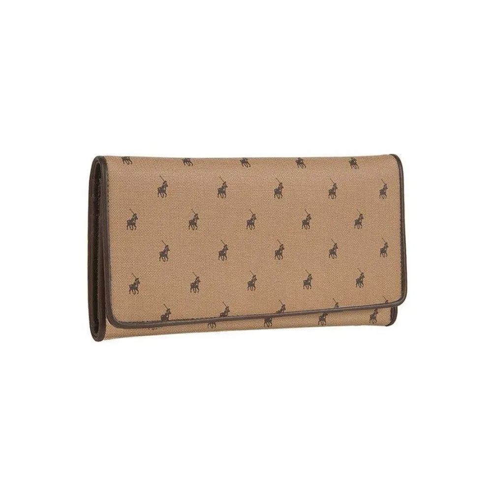 Polo Lyon Slim Trifold Purse Camel