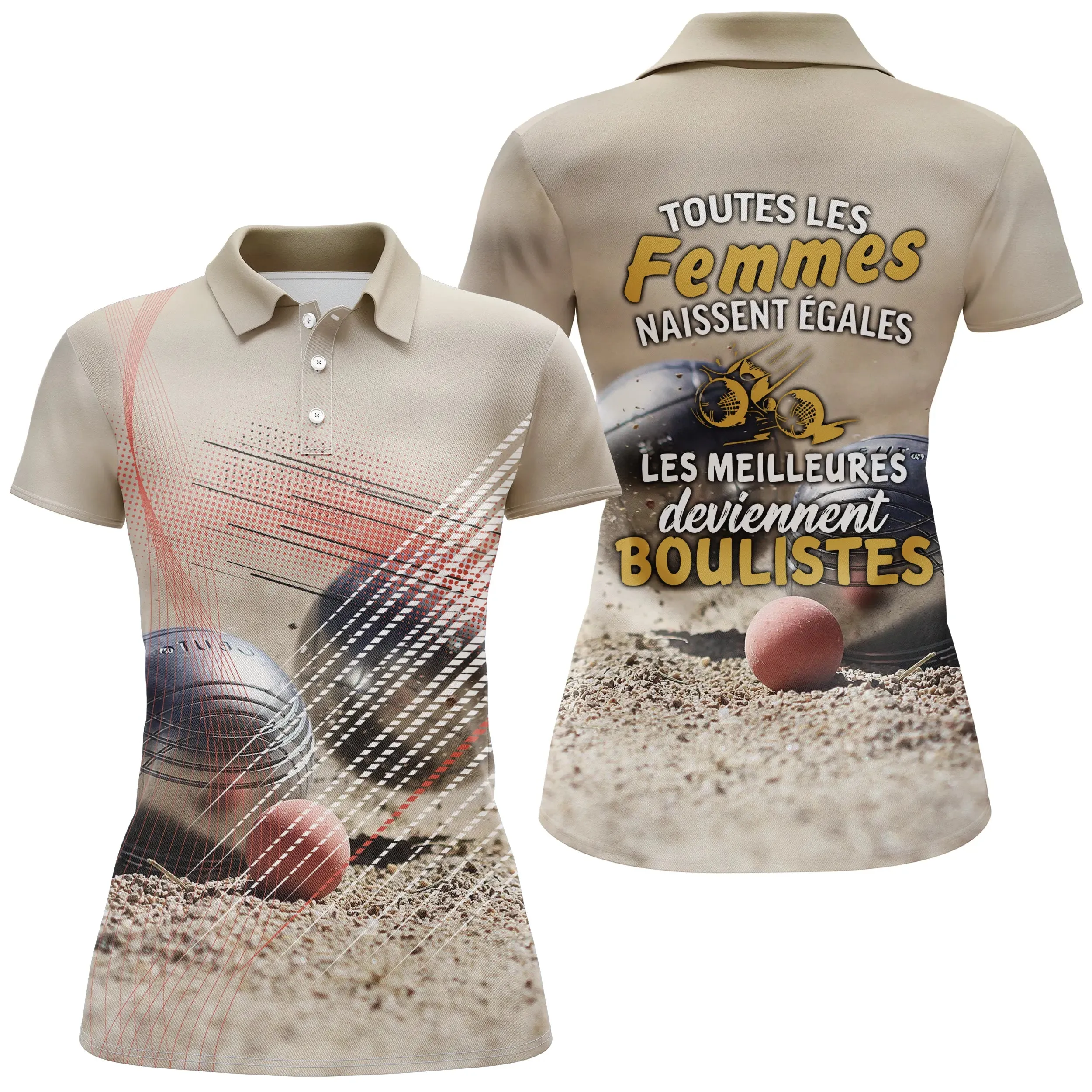 Polo Pétanque, Cadeau Humour Bouliste, Les Meilleurs Deviennent Boulistes - CT31112229