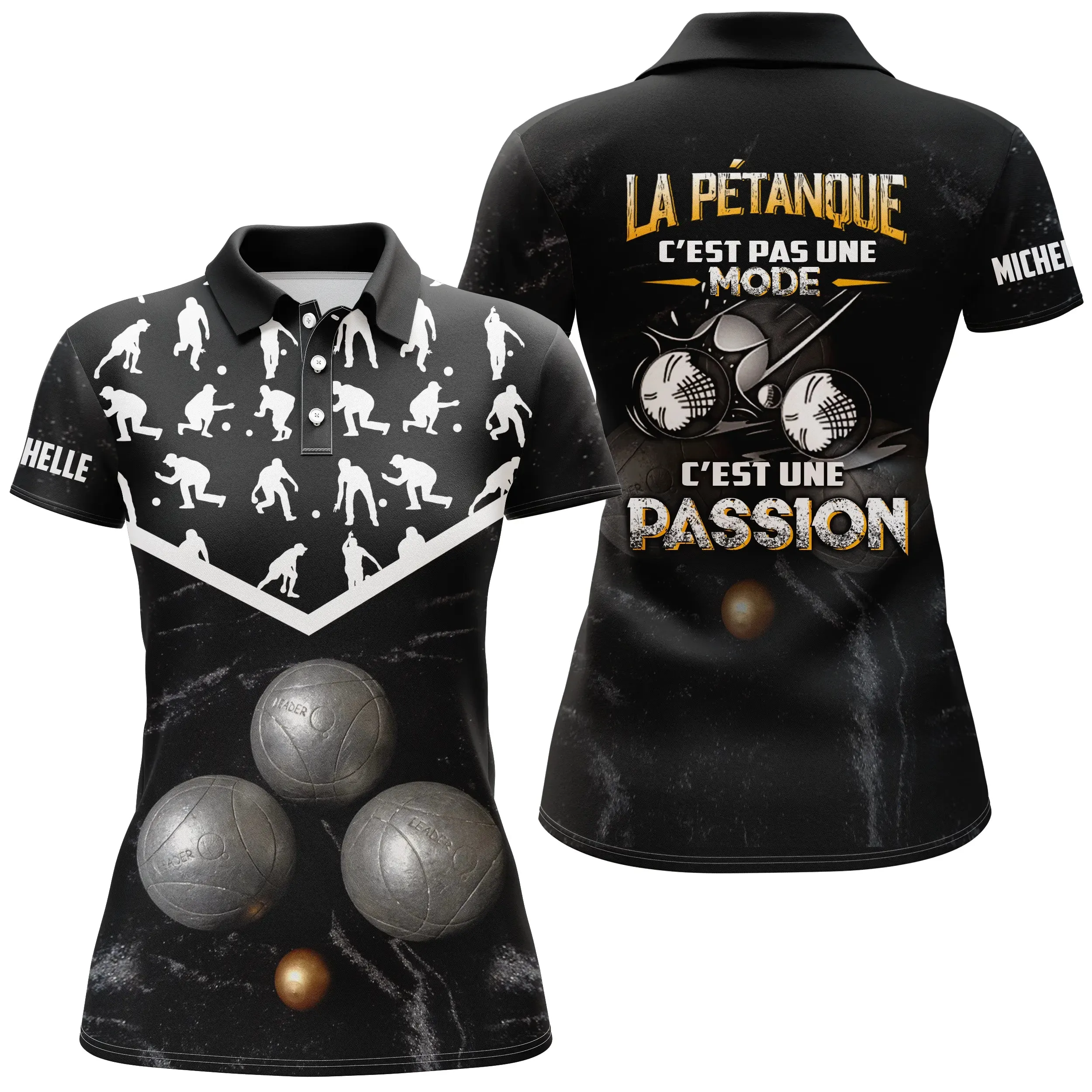 Polo Pétanque Femme Homme, Cadeau Humour Bouliste, Pétanque C'est Une Passion - CT02122230