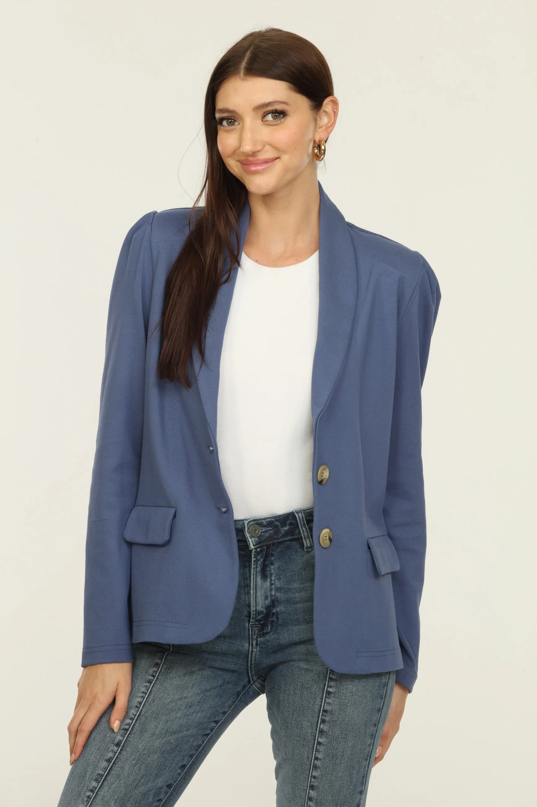 Ponti Puff Sleeve Blazer