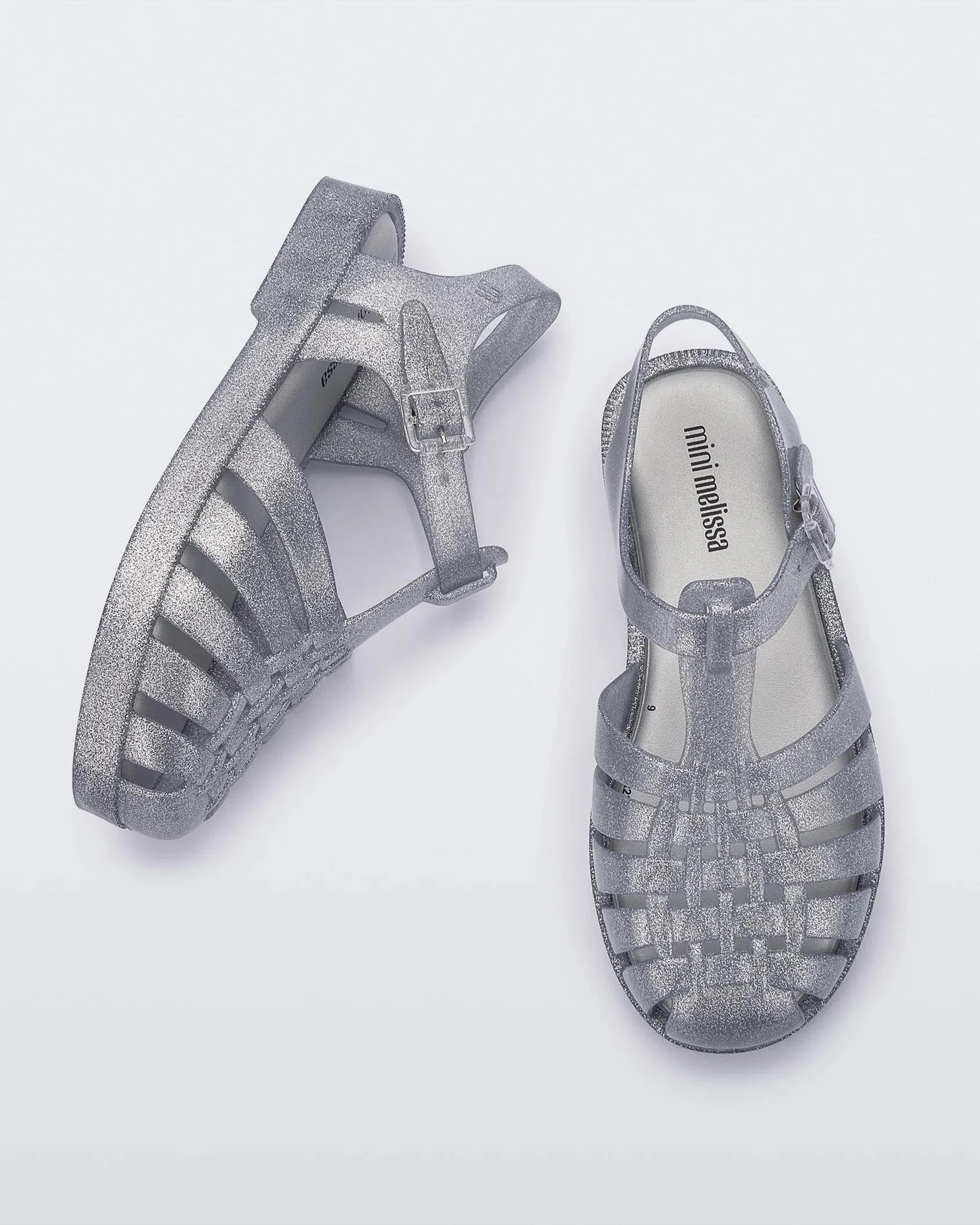 Possession Shiny Kids Sandals- Glitter Clear