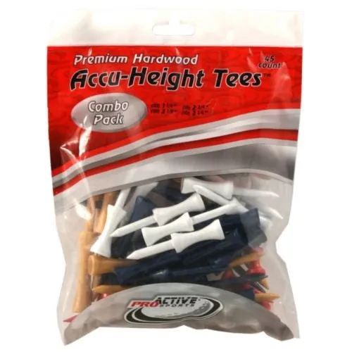 ProActive Sports Premium Hardwood Accu-Height Golf Tees