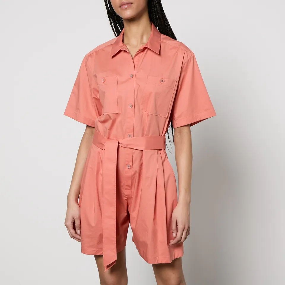 PS Paul Smith Cotton-Blend Poplin Playsuit - UK 6/IT 38 | Coggles