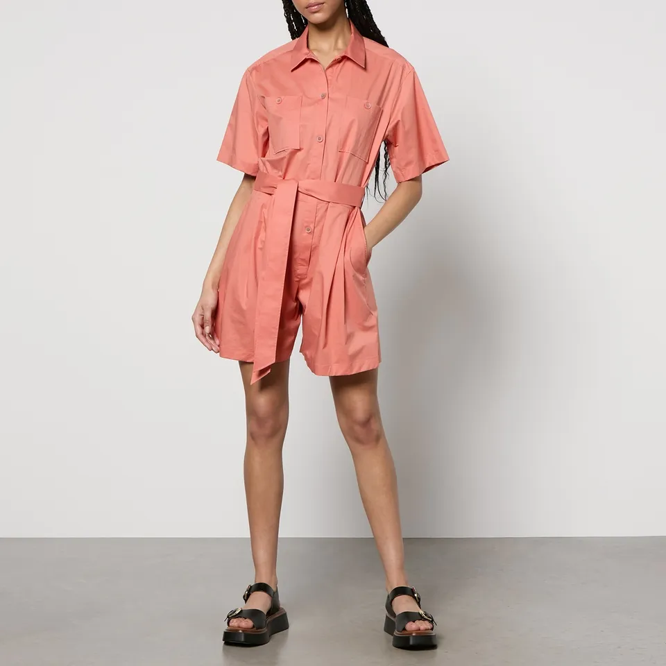 PS Paul Smith Cotton-Blend Poplin Playsuit - UK 6/IT 38 | Coggles