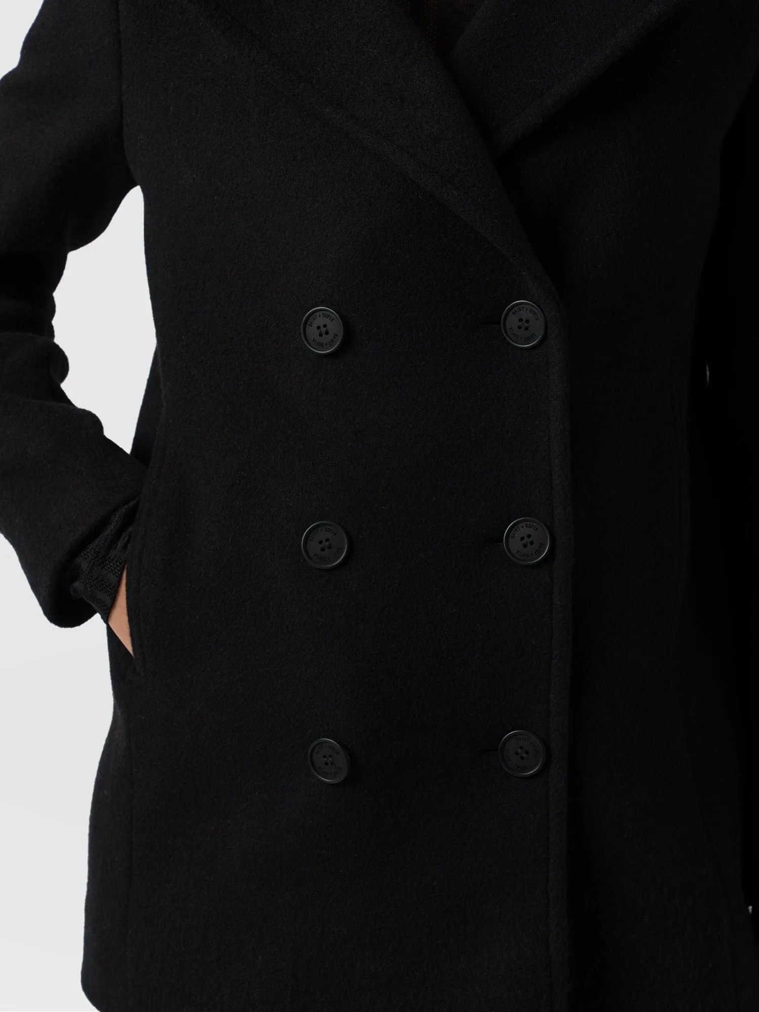 Quinn Pea Coat - Black