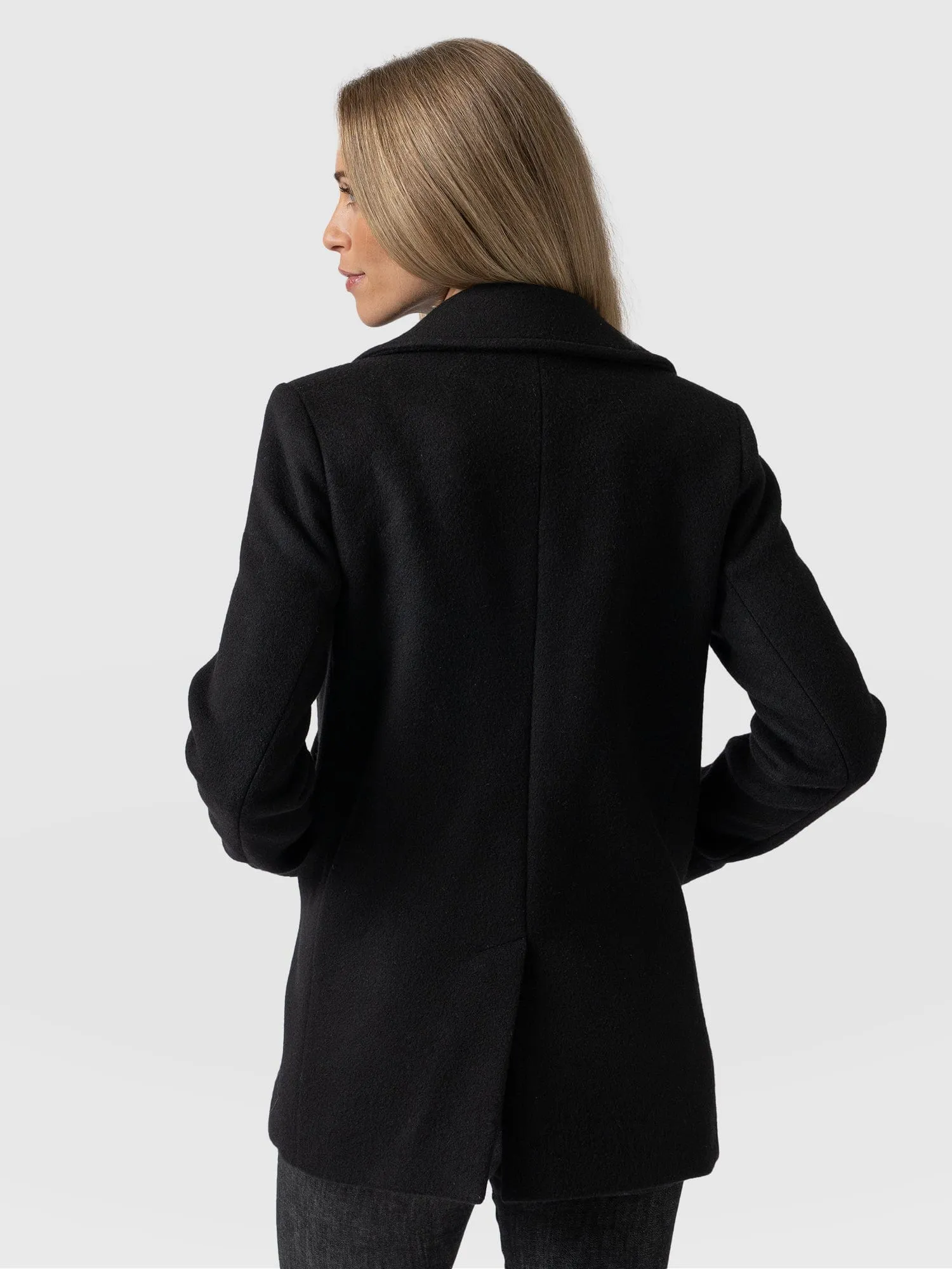 Quinn Pea Coat - Black