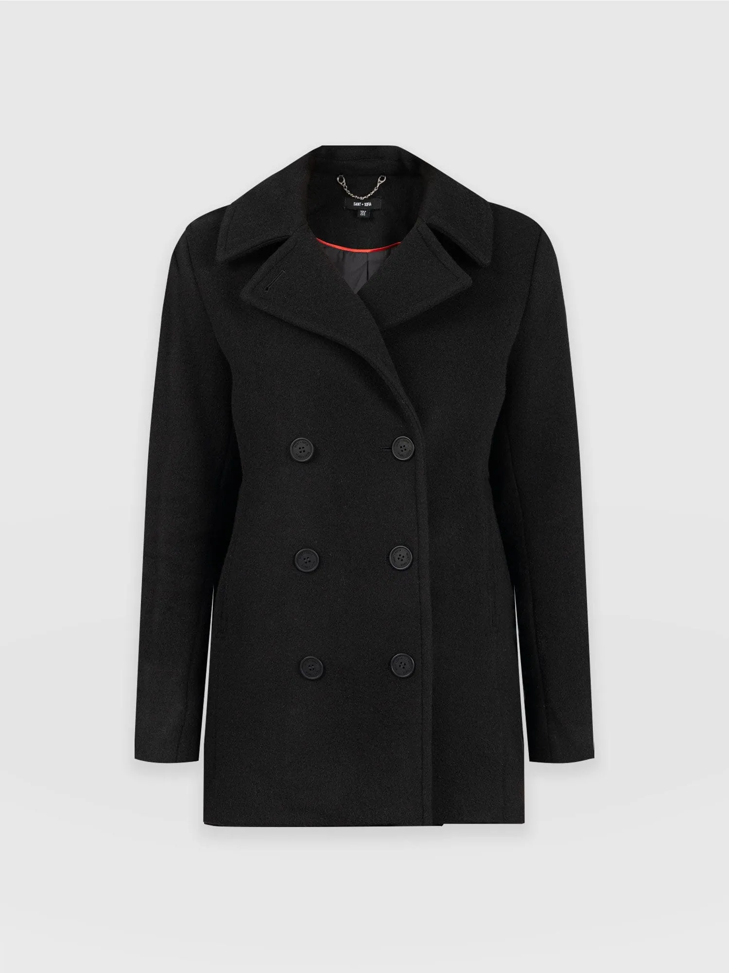 Quinn Pea Coat - Black