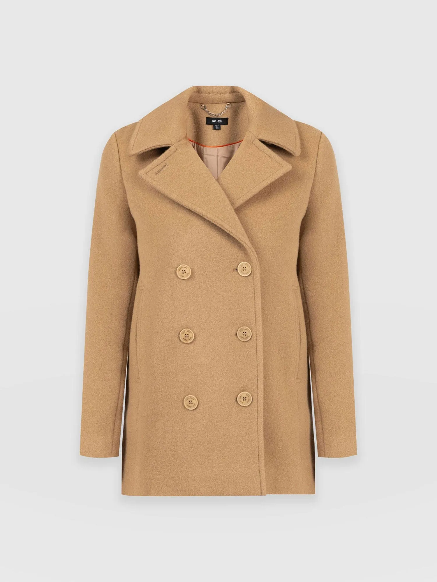 Quinn Pea Coat - Camel