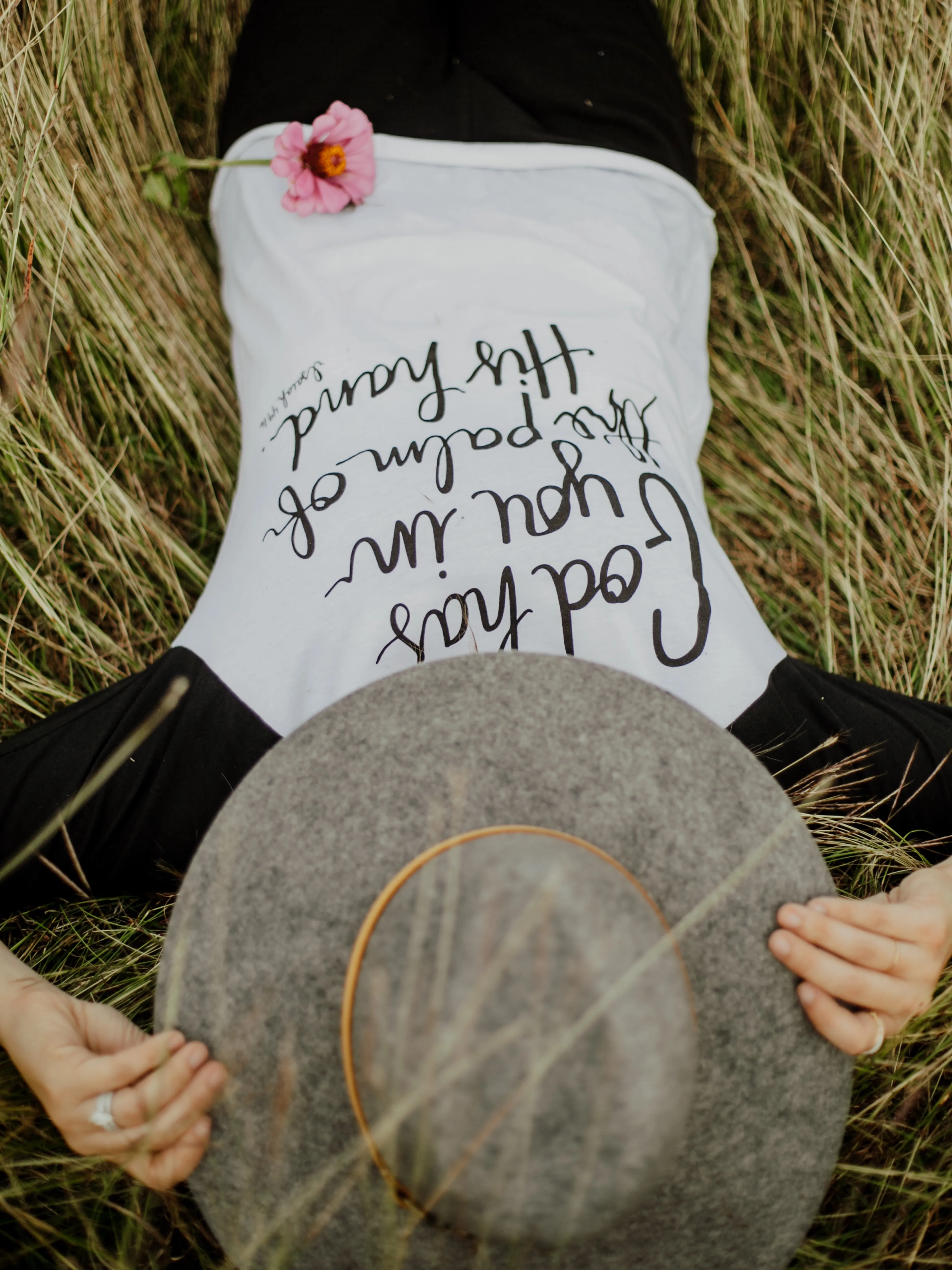 Raglan Tee -  God has you in the palm of His hand Isaiah 49:16