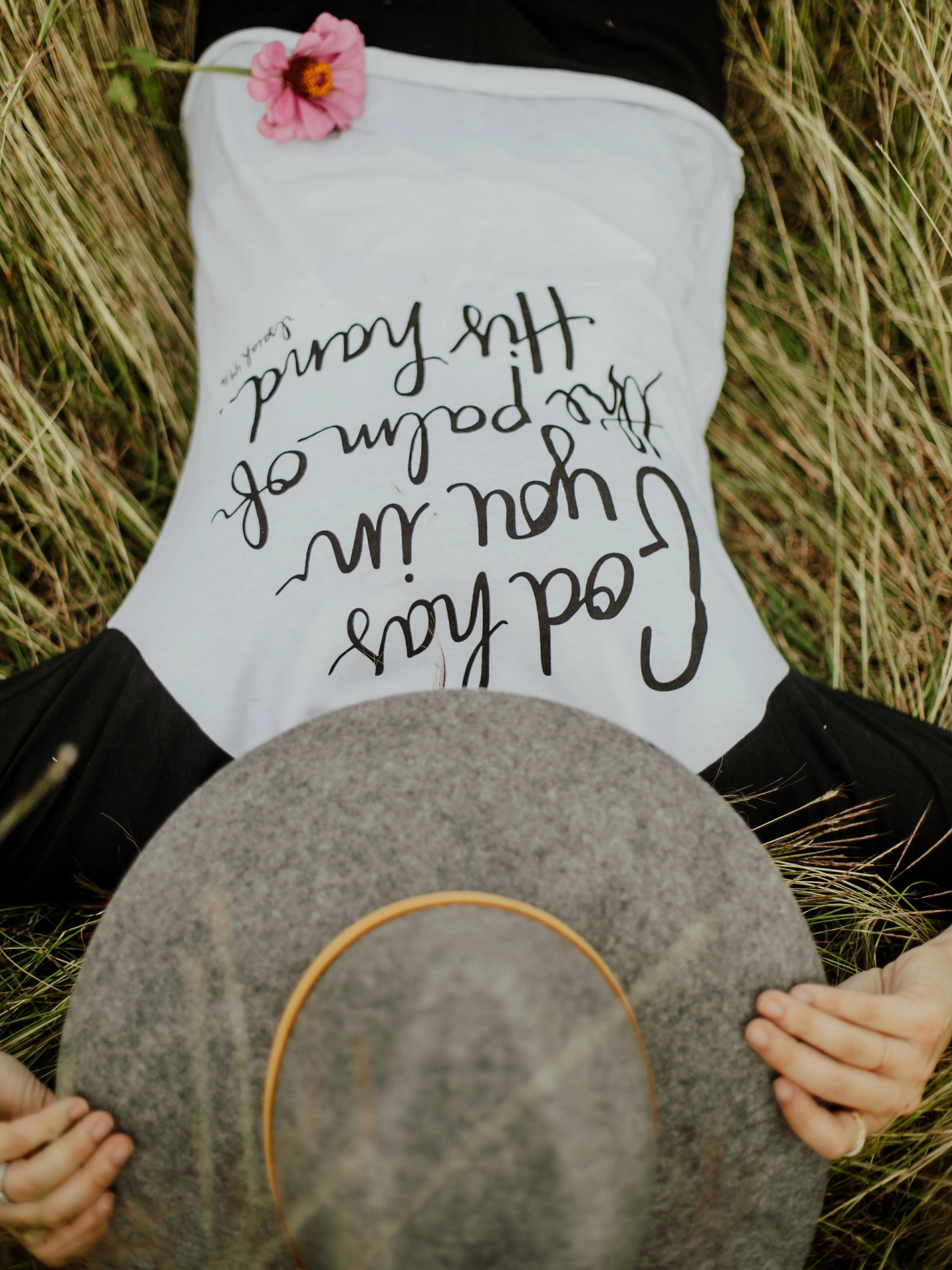 Raglan Tee -  God has you in the palm of His hand Isaiah 49:16