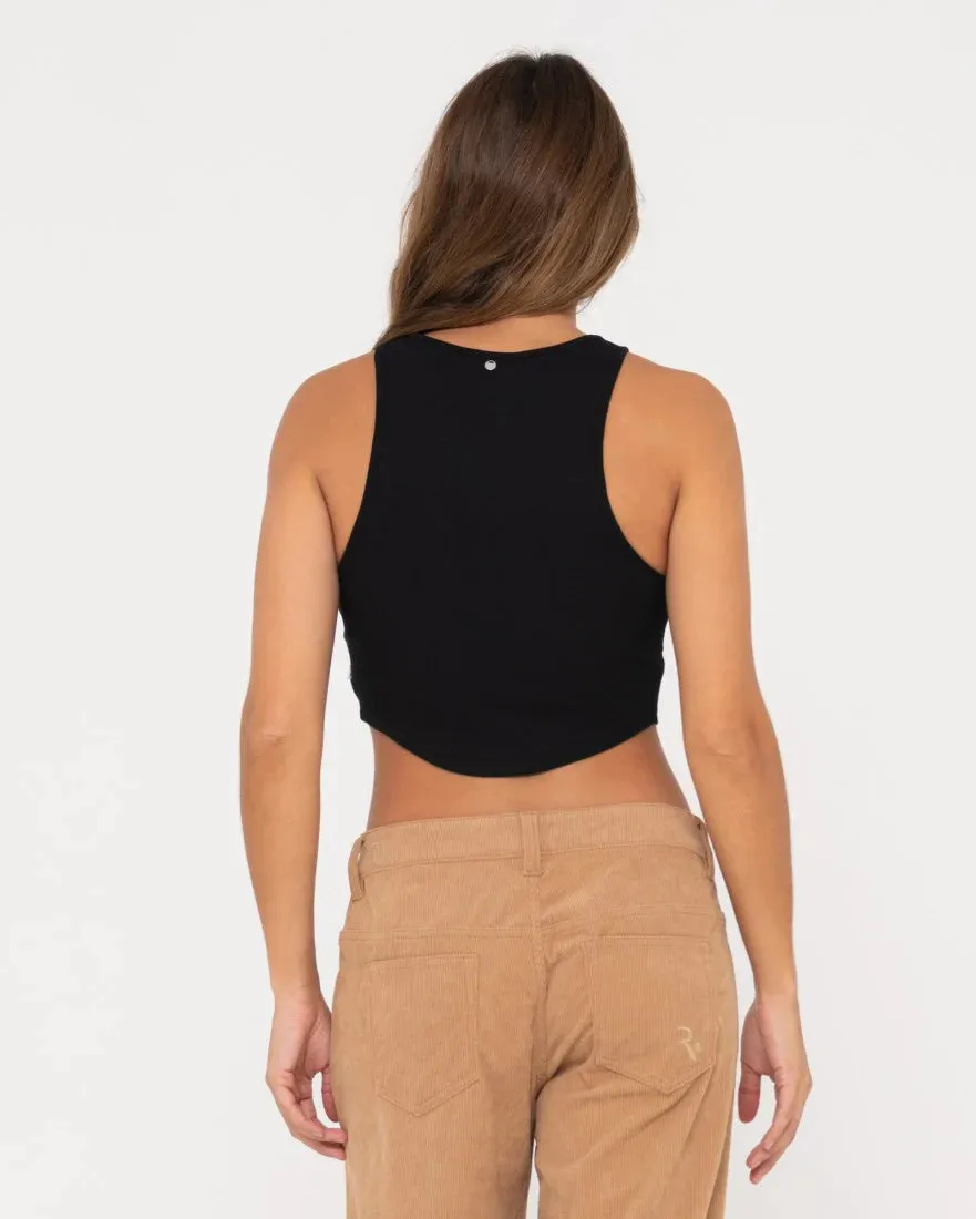 Rusty Vicky Curved Crop Tank