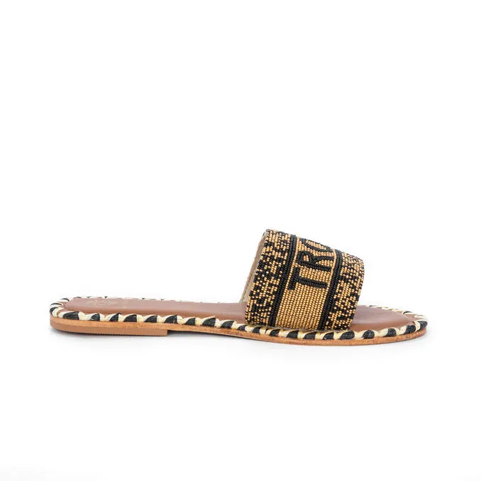 SAINT TROPEZ SANDALS Woman Gold Black