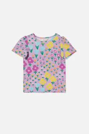 Scandi Flower Kids Short Sleeve Tee