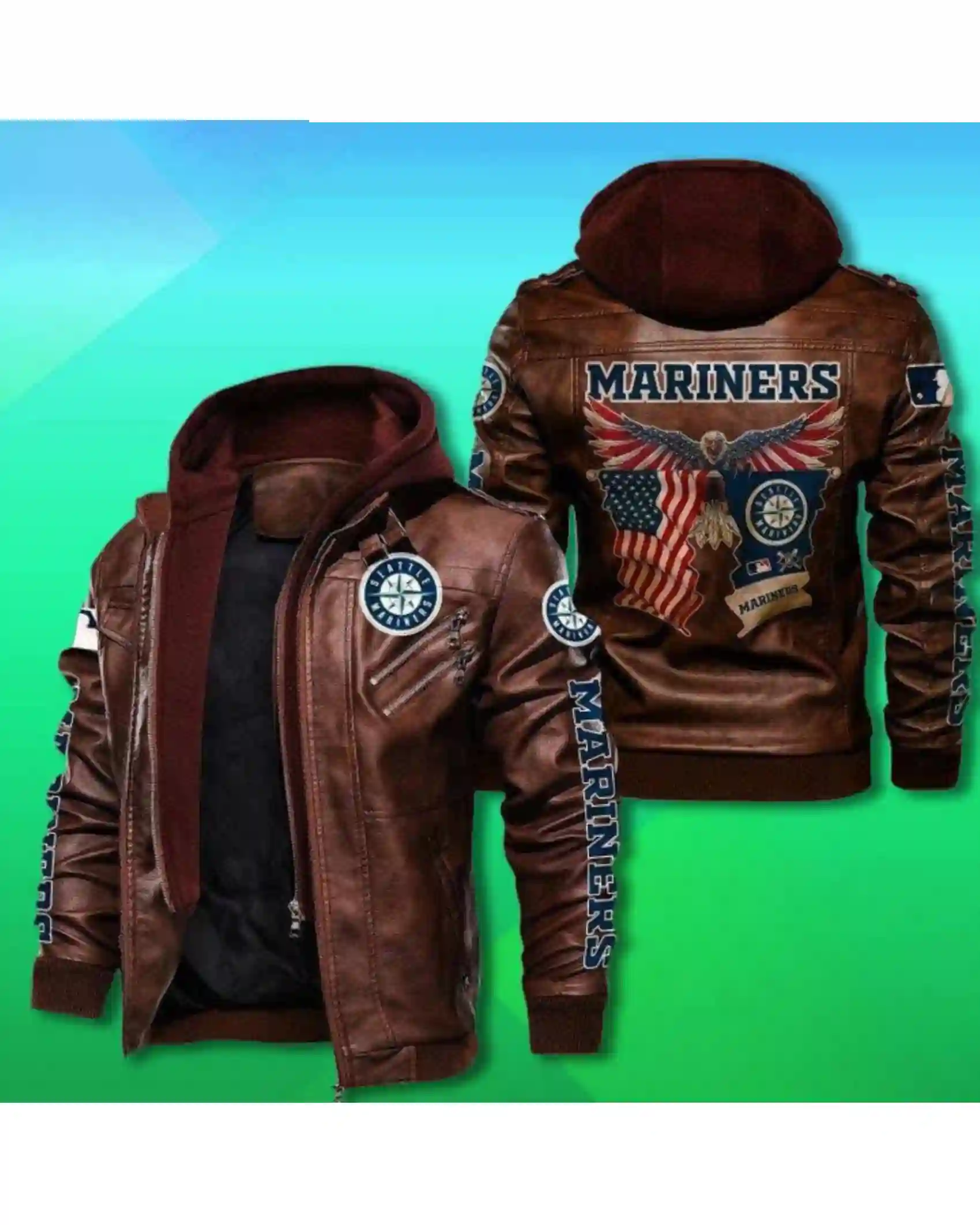 Seattle Mariners Leather Jacket - William Jacket