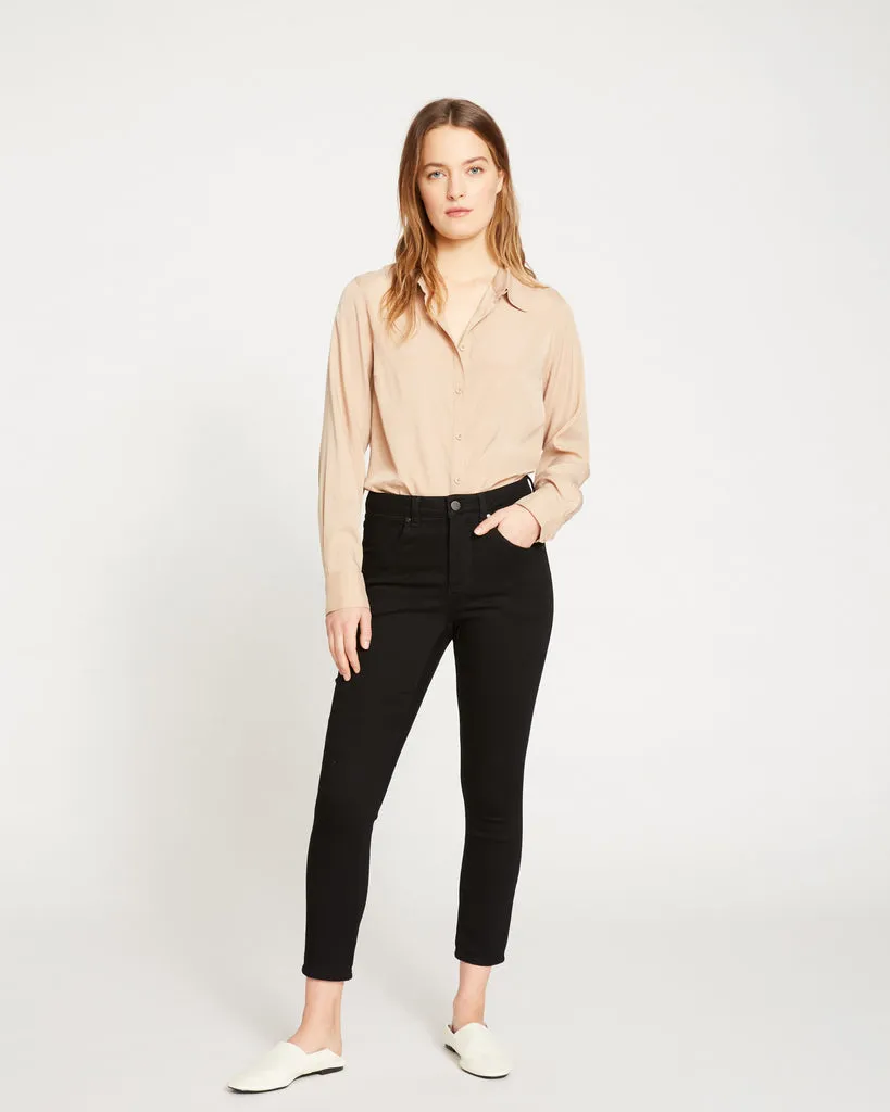 Seine Mid Rise Skinny Jeans 27 Inch - Black