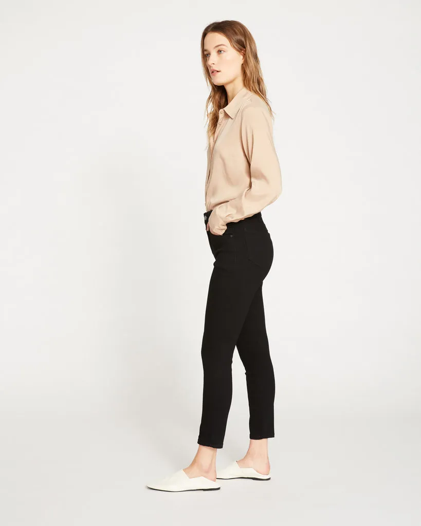 Seine Mid Rise Skinny Jeans 27 Inch - Black