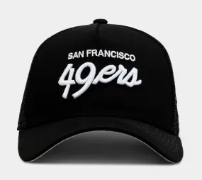 Shoe Palace Exclusive San Francisco 49ers Script 9Forty Trucker Mens Hat (Black)