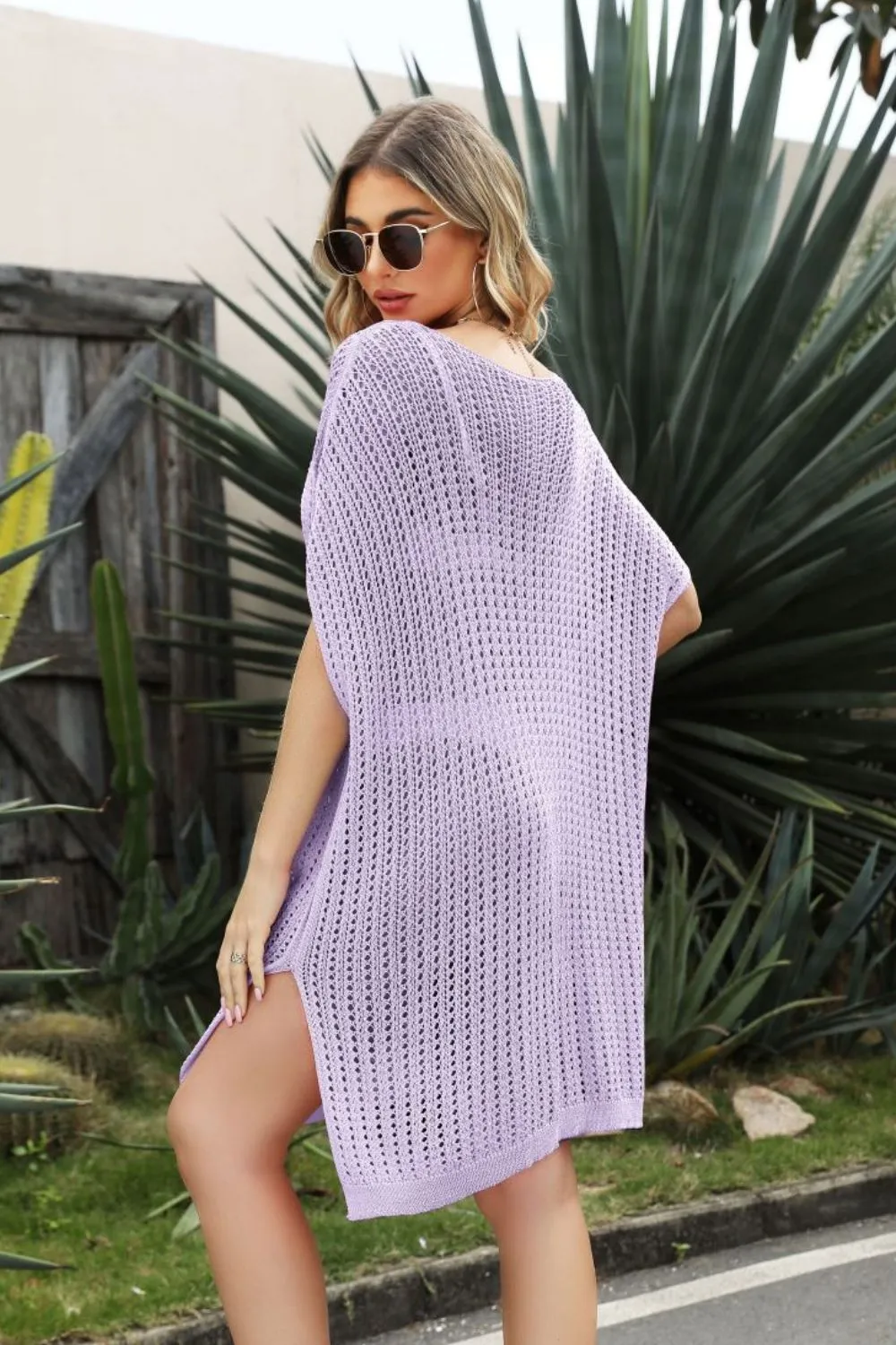 SIDE SLIT BEACH COVER UP DRESS