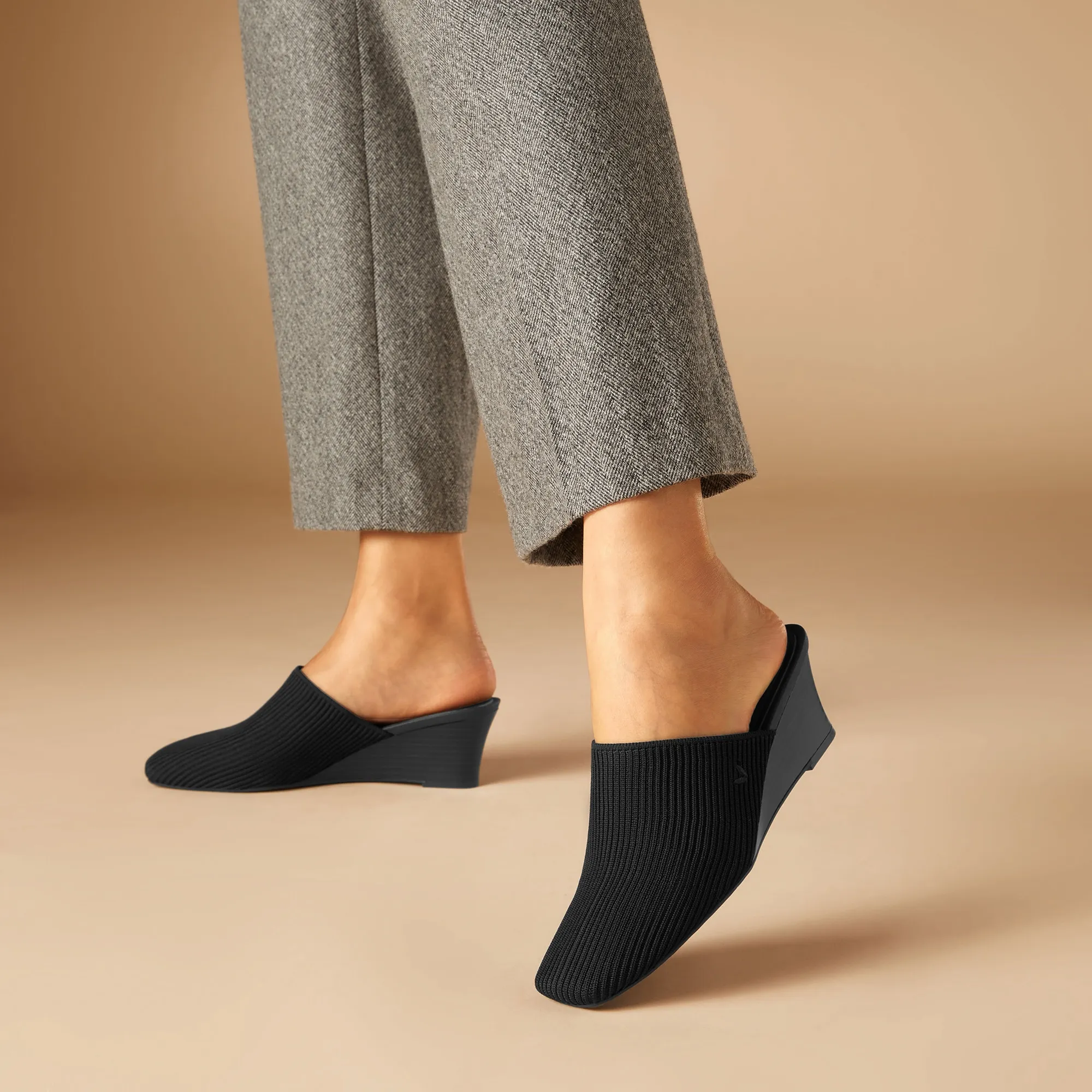   Square-Toe Wedge Mules (Margot Wedge Mules)