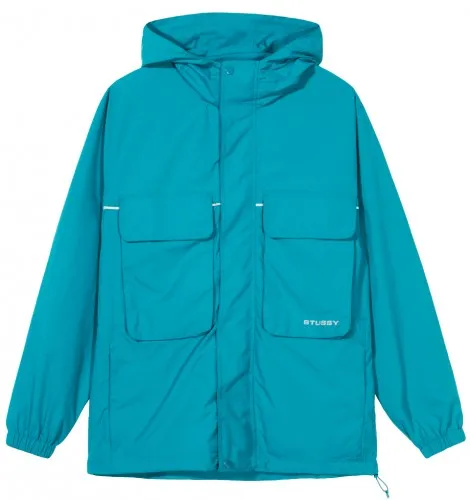 STSSY BIG POCKET SHELL JACKET // TEAL