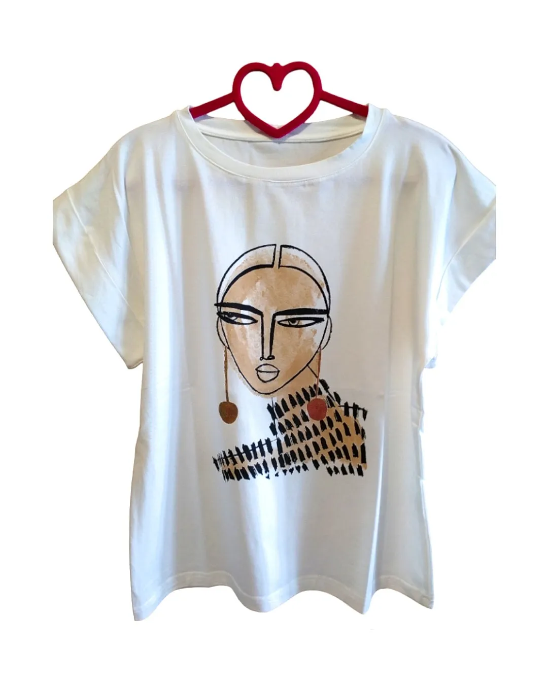 T-shirt 100% cotone VOLTO STILIZZATO!