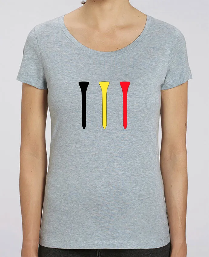 T-Shirt en coton bio TEES NOIR JAUNE ROUGE Belgique