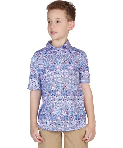 Tailorbyrd Dkny Boys Multi Medallion Performance Polo