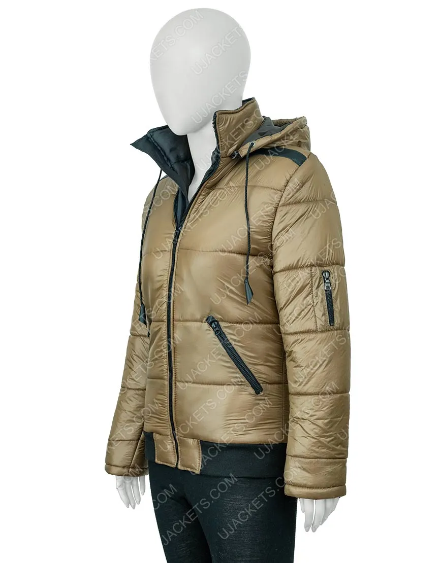 Ted Lasso S02 Juno Temple Gold Puffer Jacket | Ujackets.com - 40% OFF