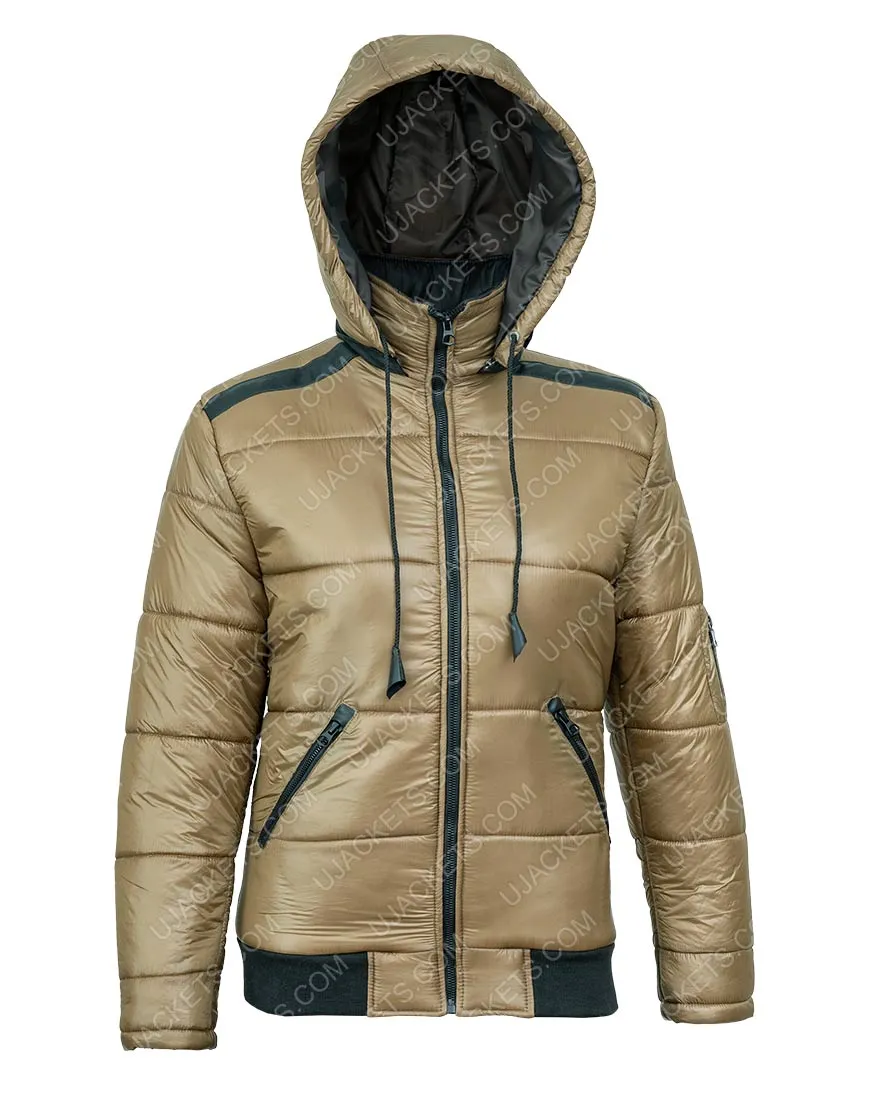 Ted Lasso S02 Juno Temple Gold Puffer Jacket | Ujackets.com - 40% OFF