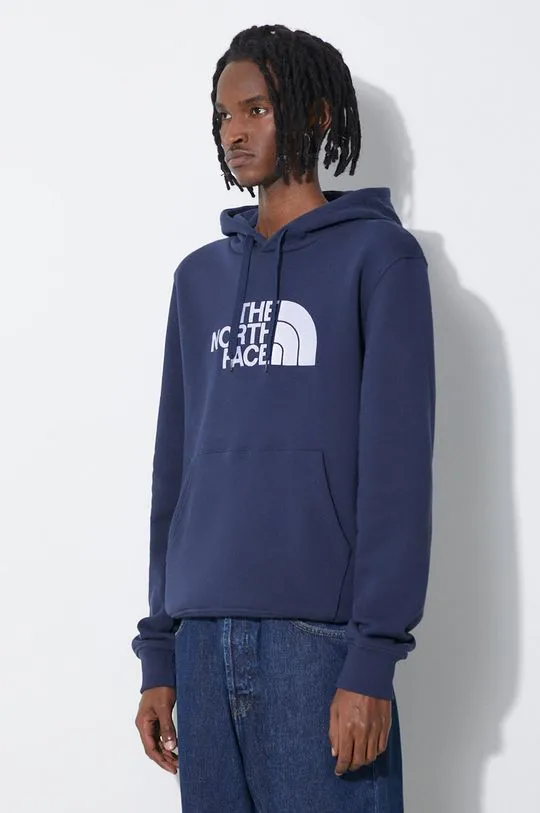 The North Face cotton sweatshirt M Drew Peak Pullover Hoodie men's navy blue color NF00AHJY8K21