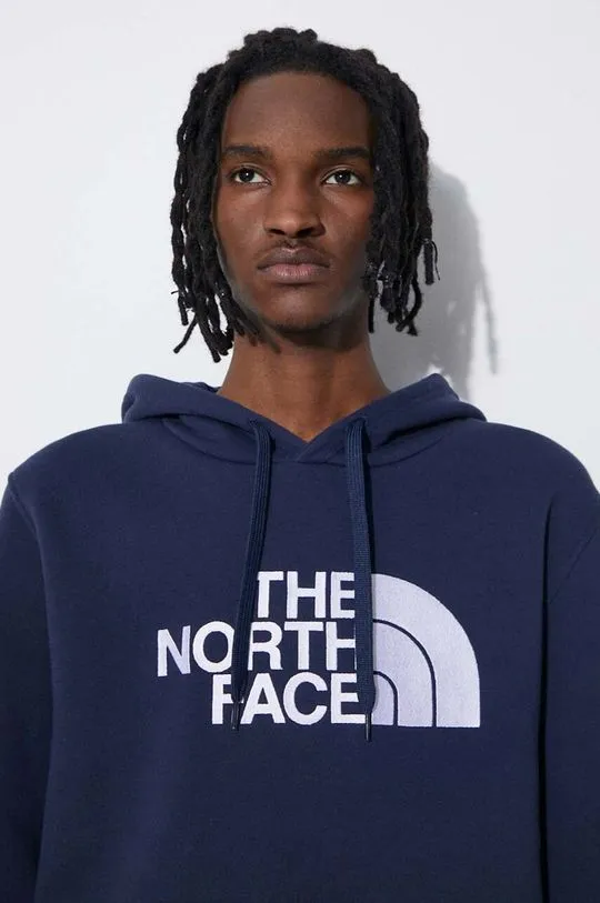 The North Face cotton sweatshirt M Drew Peak Pullover Hoodie men's navy blue color NF00AHJY8K21