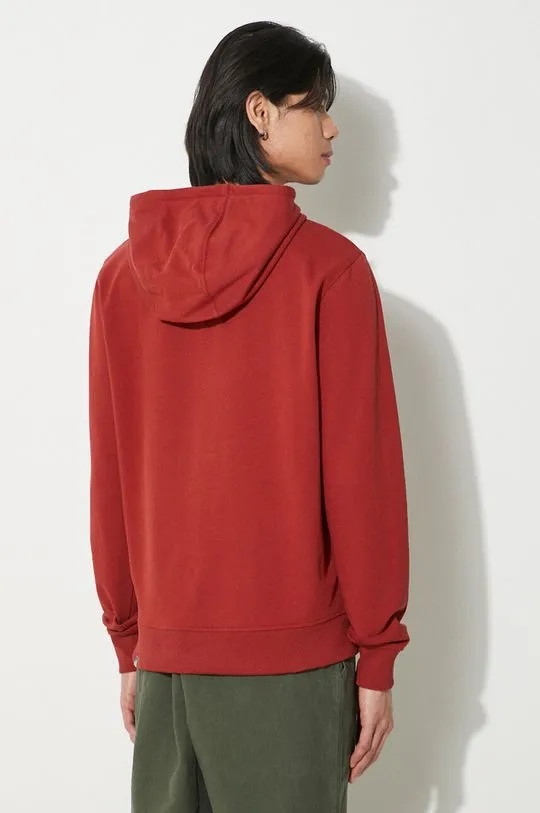 The North Face cotton sweatshirt M Light Drew Peak Pullover Hoodie men's maroon color hooded with a print NF00A0TEPOJ1